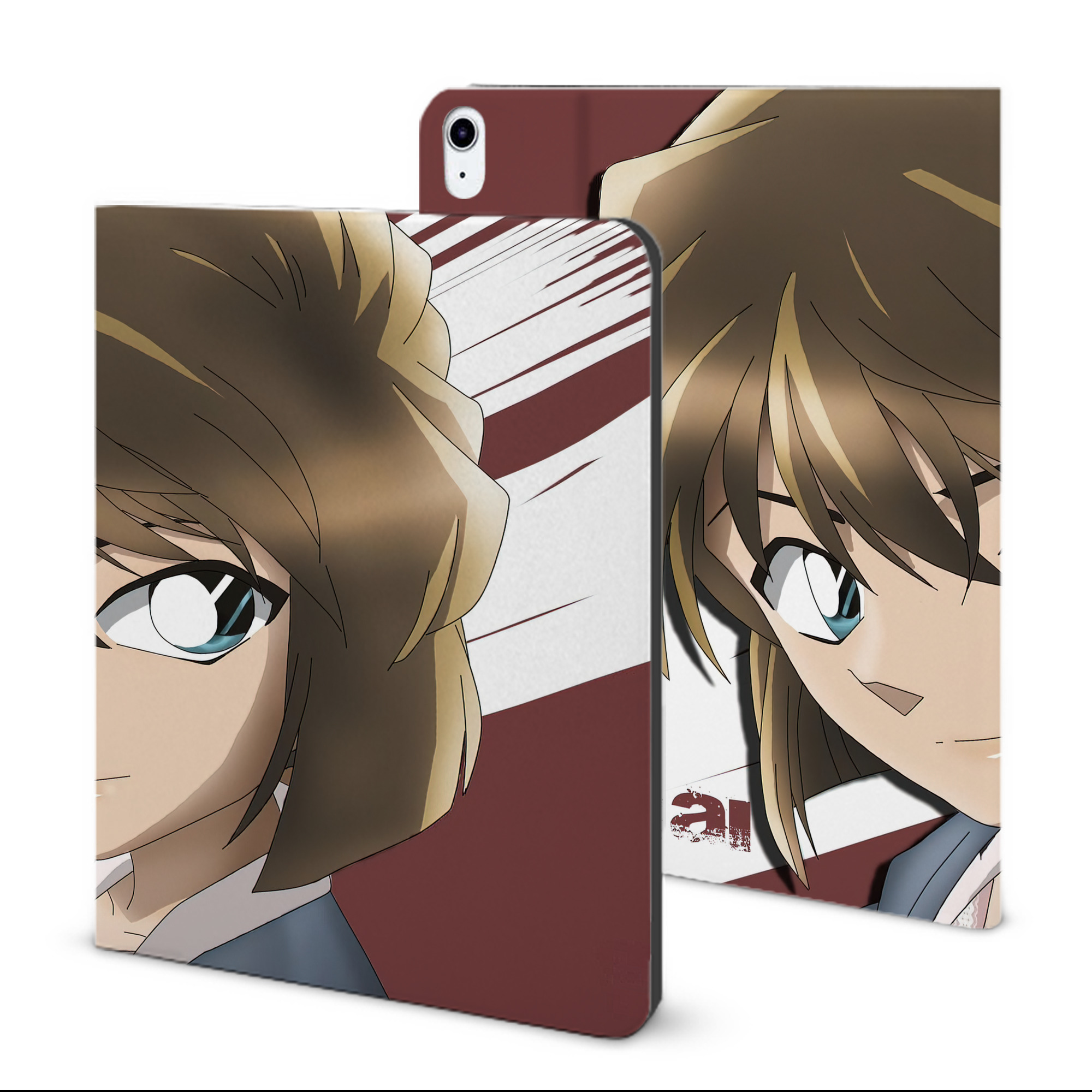 （画像用） 名探偵コナン Detective Conan IPad ケース ブック型 PUレザー TPU 耐衝撃 軽量 薄型 ペン収納なし 全面保護 IPad 各モデル対応